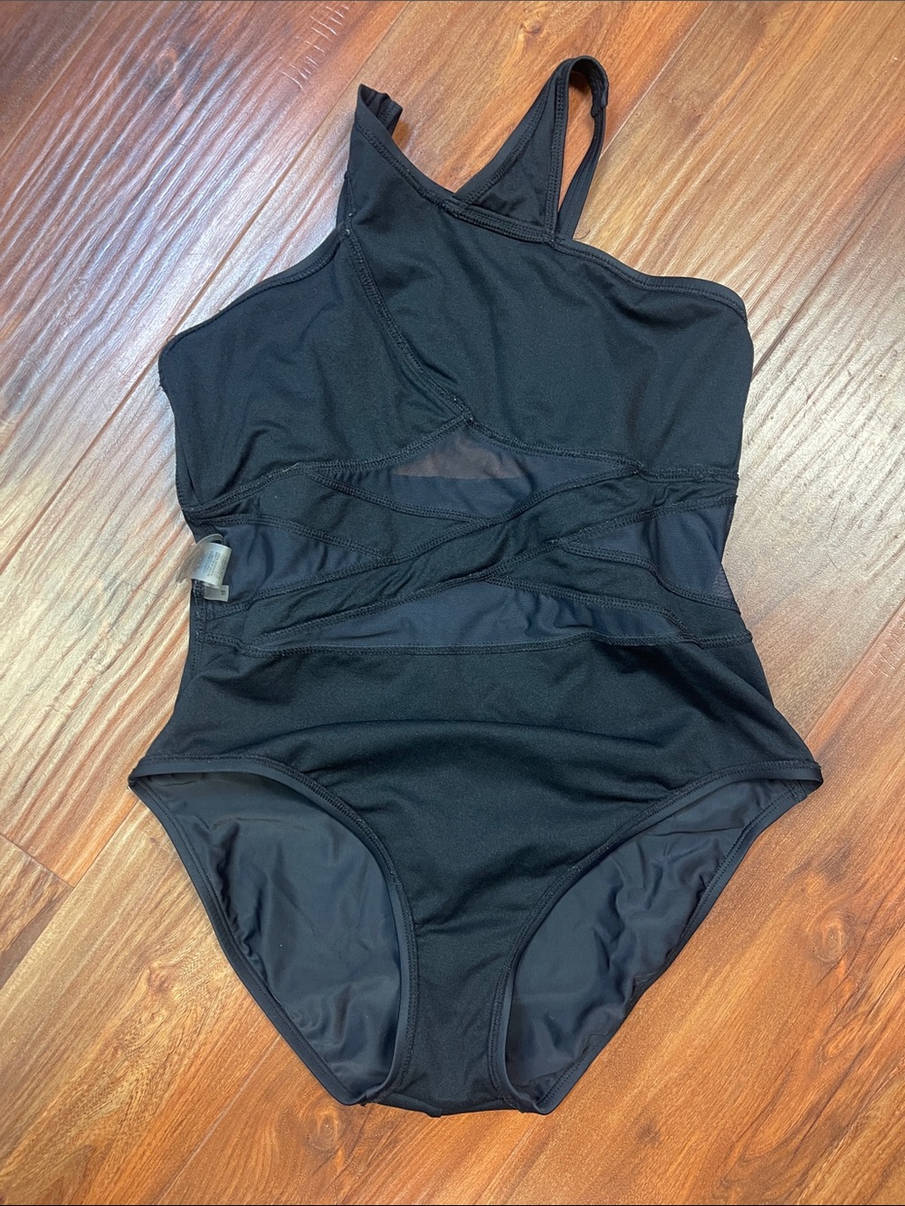 Bleu Rod Beattie Black One-Piece Swimsuit with Mesh Insets - Picture 4 of 5